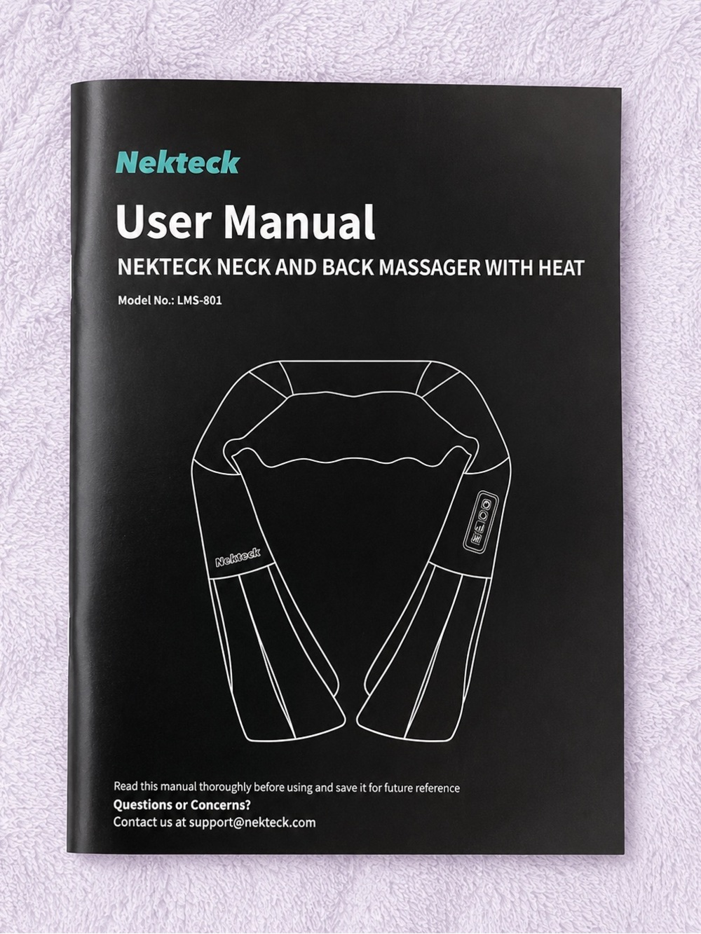 Nekteck Neck & Back Massager with Heat | Shiatsu deep tissue massager with box